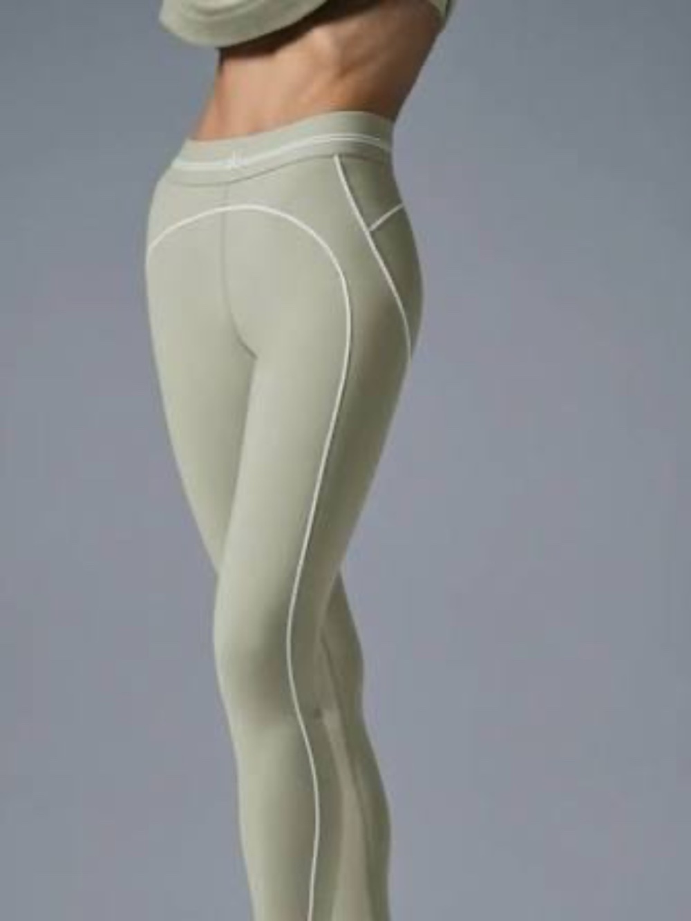 High Waist Heart Throb Legging, Limestone, ALO, XS